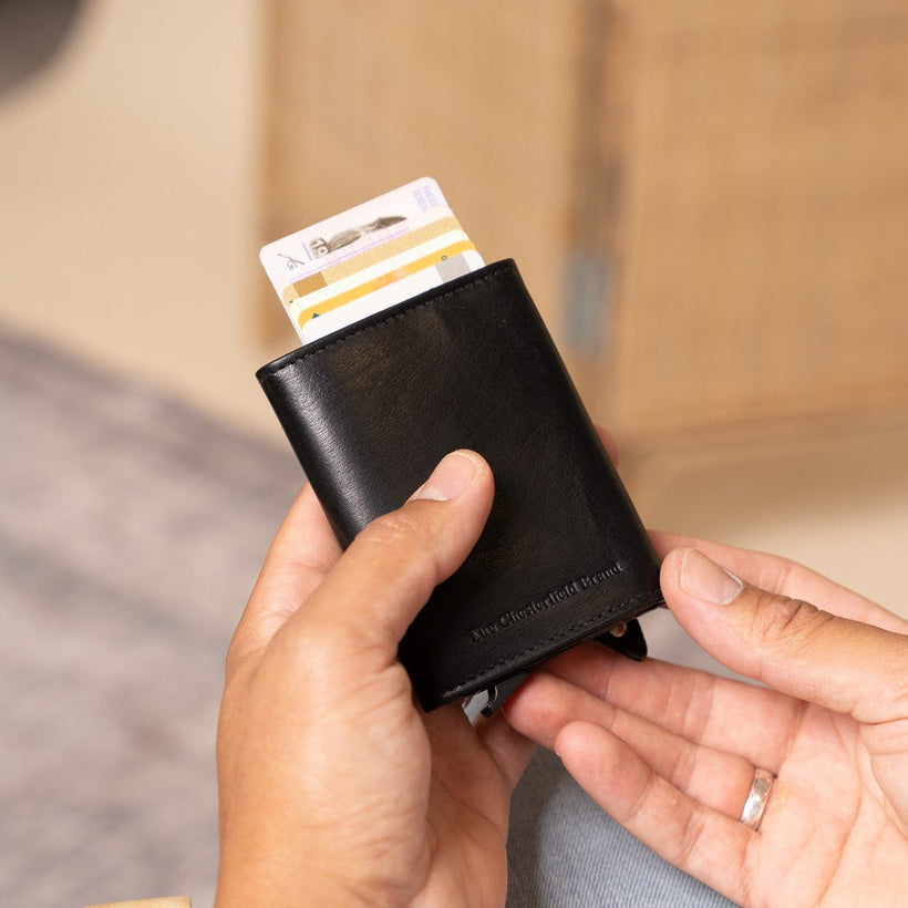 Paris Full-Grain Leather Card Holder para Mulher