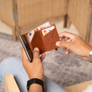 Paris Full-Grain Leather Card Holder para Mulher – alternate product view 3