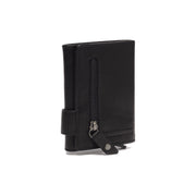 
Solid Antique Brass Hardware & Heavy-Duty Dual Zipper Detail on Portland Couro Flor Integral Porta-cartões
