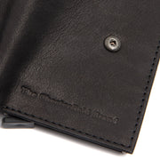 Solid Antique Brass Hardware &amp; Heavy-Duty Dual Zipper Detail on Torola Full-Grain Leather Card Holder para Mulher