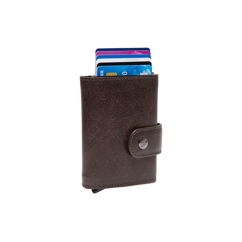 Varrano Full-Grain Leather Card Holder para Mulher