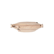 
Solid Antique Brass Hardware & Heavy-Duty Dual Zipper Detail on Aston Mala a tiracolo em couro
