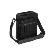 Birmingham Full-Grain Leather Crossbody Bag para Homem in Classic 100% Full-Grain Leather - Full Exterior Front Profile View | Buy Online