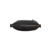
Solid Antique Brass Hardware & Heavy-Duty Dual Zipper Detail on Henderson Mala a tiracolo em couro