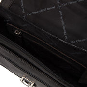 Solid Antique Brass Hardware &amp; Heavy-Duty Dual Zipper Detail on Lucca Full-Grain Leather Crossbody Bag para Mulher