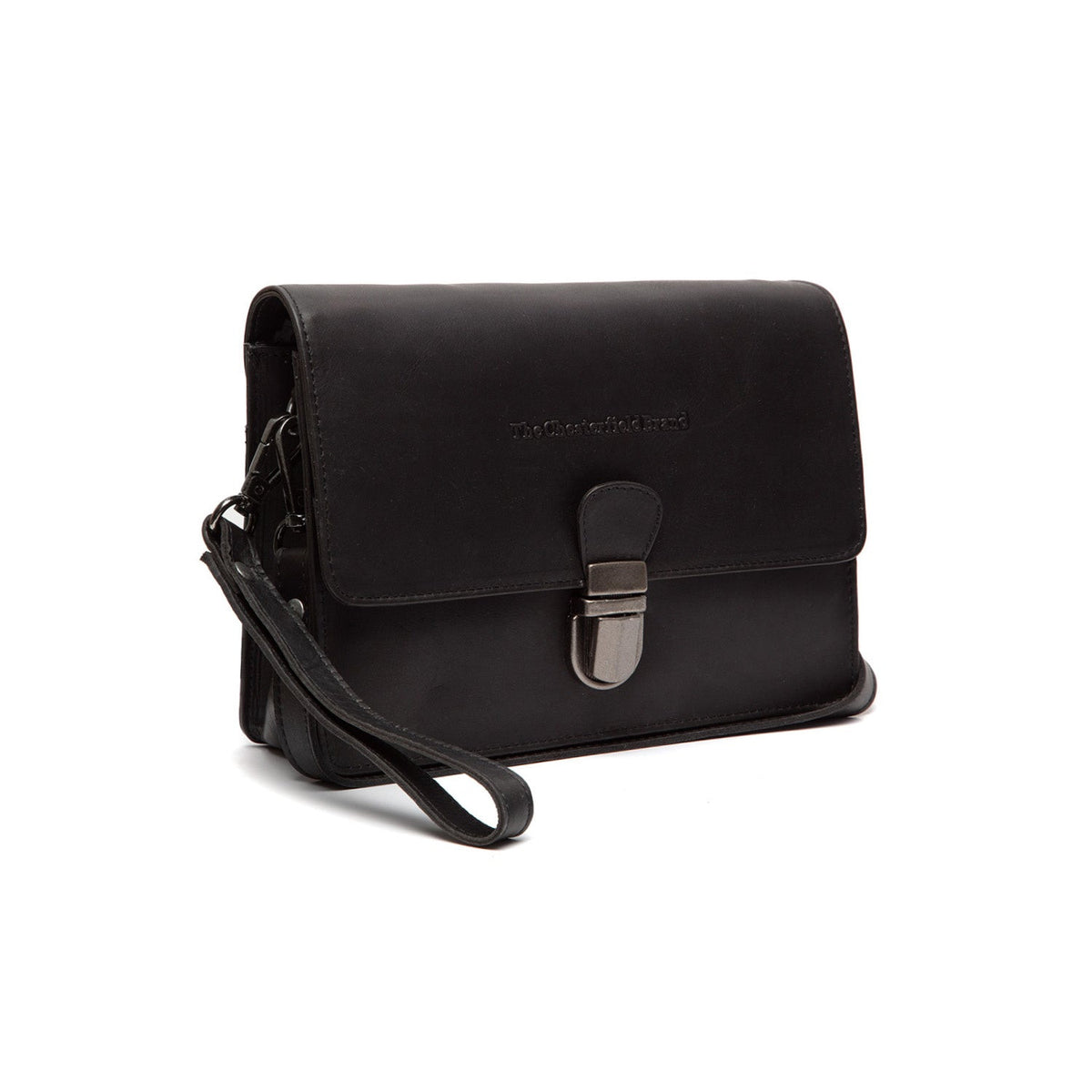Lucca Full-Grain Leather Crossbody Bag para Mulher in Classic 100% Full-Grain Leather - Full Exterior Front Profile View | Buy Online