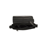 
Solid Antique Brass Hardware & Heavy-Duty Dual Zipper Detail on Lucian Mala a tiracolo em couro