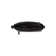 Mumbai Full-Grain Leather Crossbody Bag para Mulher - Structured Side Profile Showing Gusset Depth &amp; Expansion Capacity