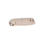Osaka Full-Grain Leather Crossbody Bag para Mulher - Structured Side Profile Showing Gusset Depth &amp; Expansion Capacity