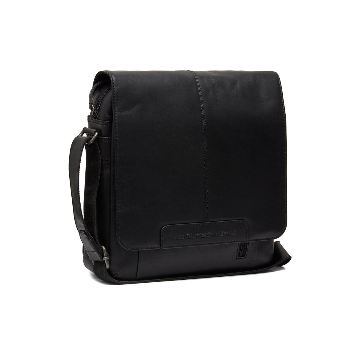 Raphael Full-Grain Leather Crossbody Bag para Homem in Classic 100% Full-Grain Leather - Full Exterior Front Profile View | Buy Online