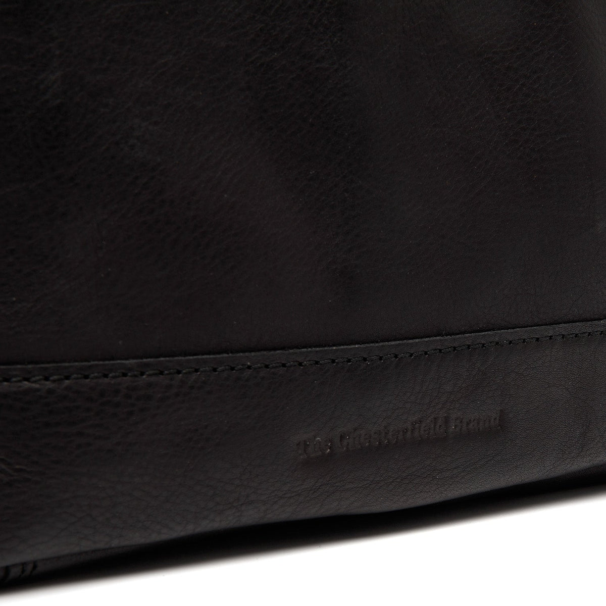 
Classic 100% Full-Grain leather Bag - Perspetiva traseira com alças de couro reforçadas