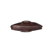 
Vista detalhada of Classic Collar & Heavy-Duty Zipper Hardware on Leather Garment Bag Josh