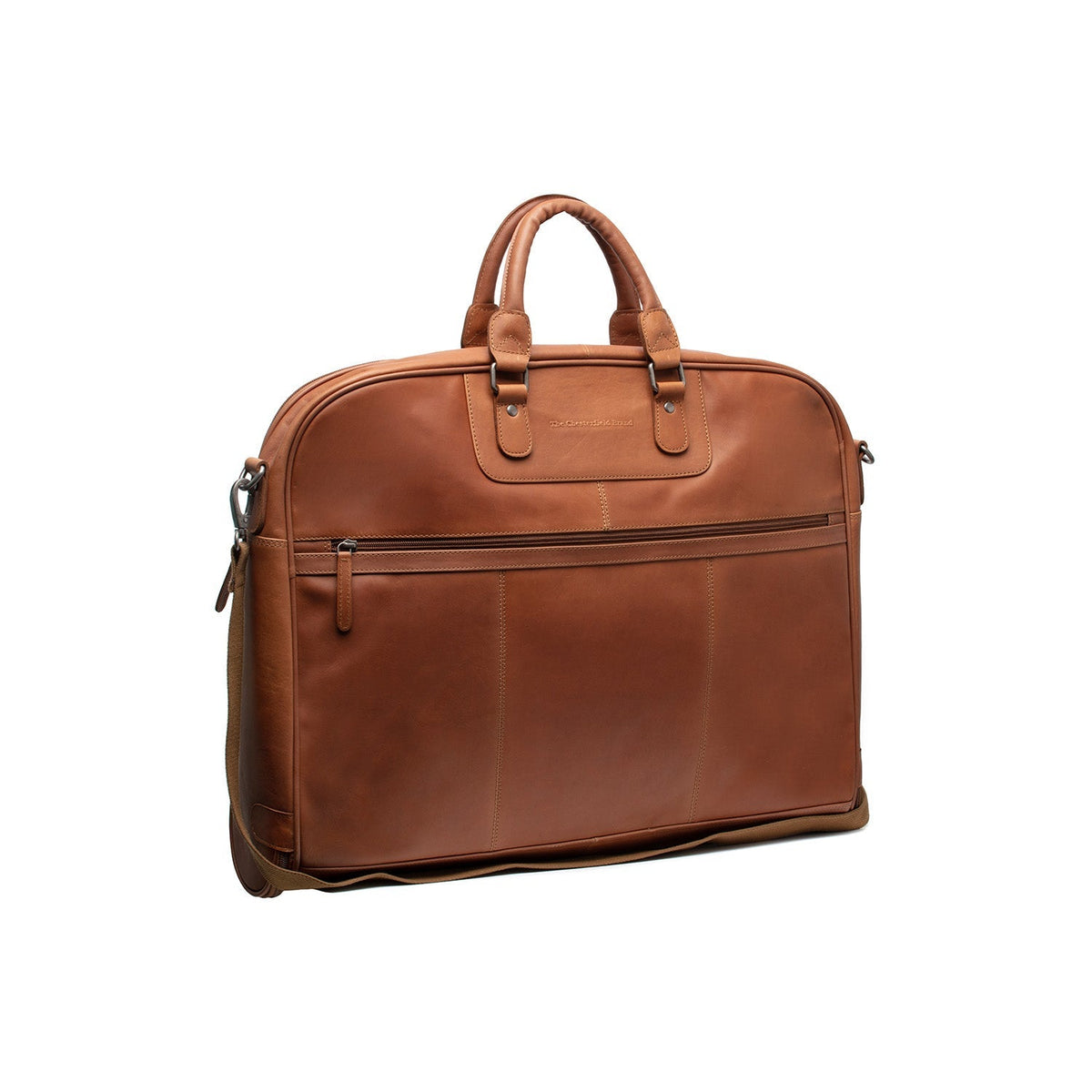 
Cognac Leather Garment Bag Josh, front view