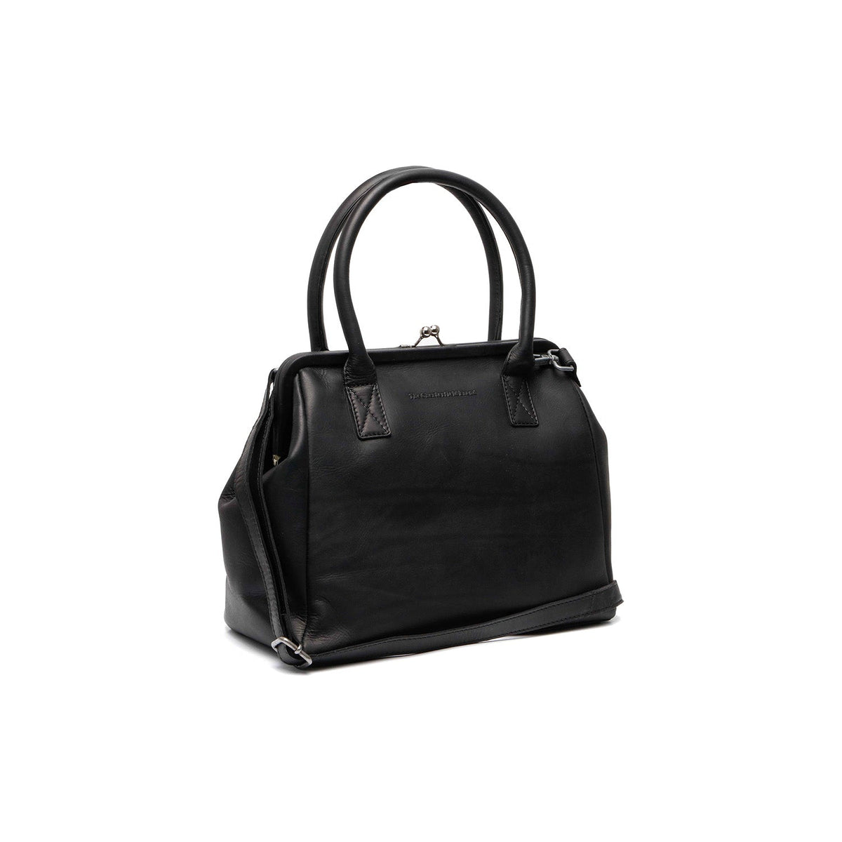 Dorin Full-Grain Leather Handbag para Mulher in Classic 100% Full-Grain Leather - Front Profile View &amp; Tailored Silhouette | Buy Online