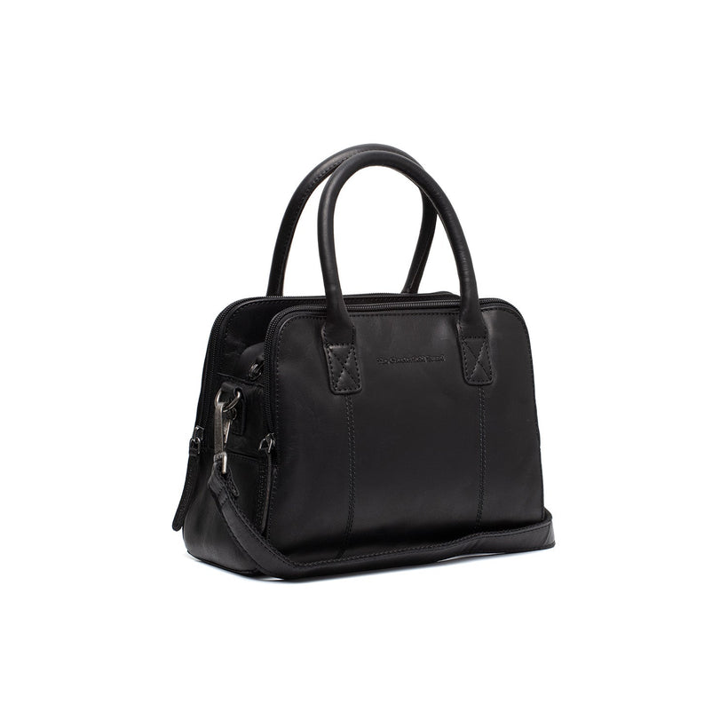Ezra Full-Grain Leather Handbag in Classic 100% Full-Grain Leather - Front Profile View & Tailored Silhouette | Buy Online