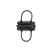Ezra Full-Grain Leather Handbag para Mulher - Lateral Side Profile View Showing Sleeve Cut &amp; Athletic Taper Fit