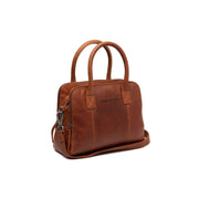Tailored Rib Cuffs &amp; Hem Craftsmanship Construction Detail on Ezra Full-Grain Leather Handbag para Mulher