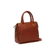 Tailored Rib Cuffs &amp; Hem Craftsmanship Construction Detail on Hermosa Full-Grain Leather Handbag para Mulher