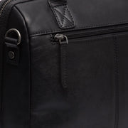 Tailored Rib Cuffs &amp; Hem Craftsmanship Construction Detail on Langton Full-Grain Leather Handbag para Mulher