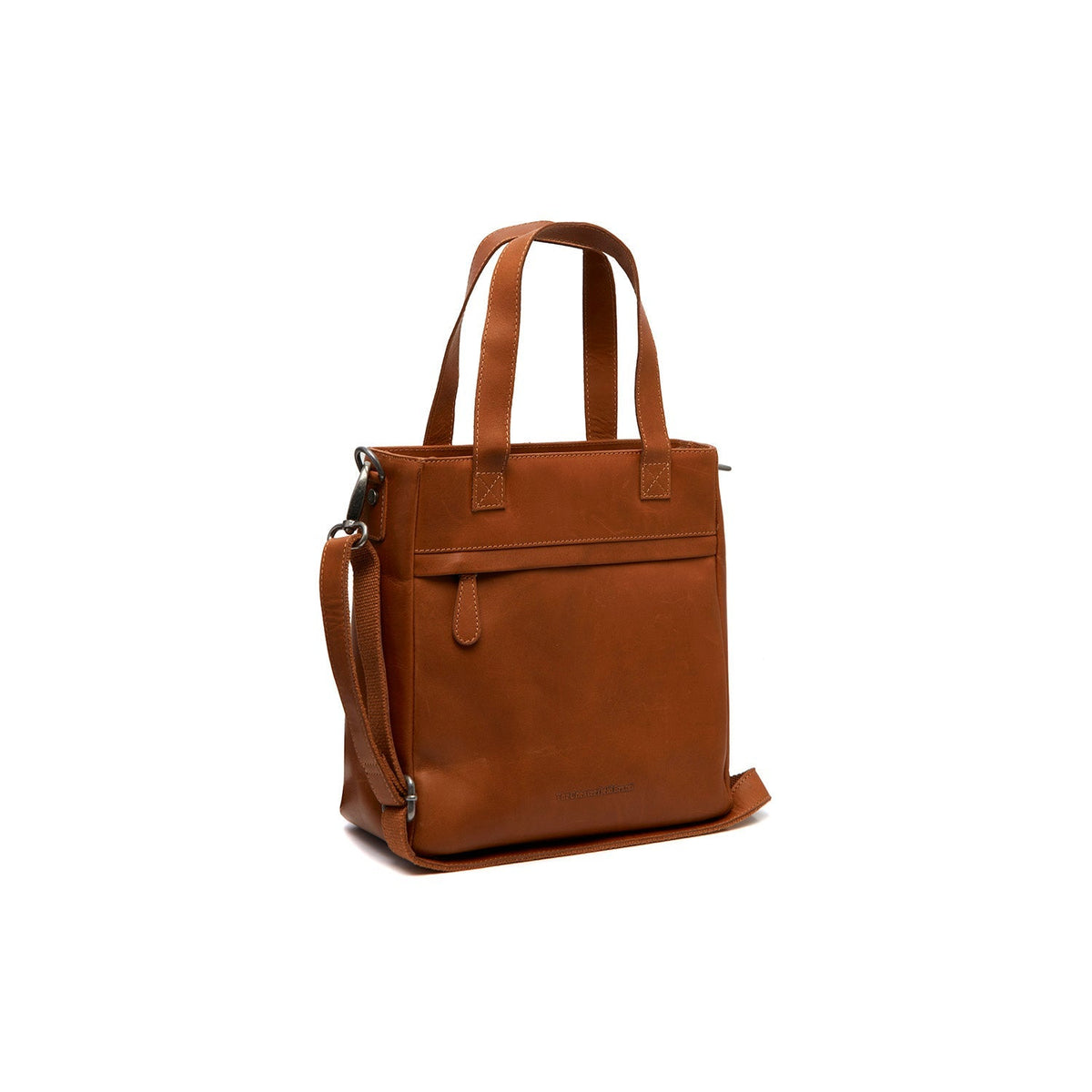 Tailored Rib Cuffs &amp; Hem Craftsmanship Construction Detail on Lingfield Full-Grain Leather Handbag para Mulher