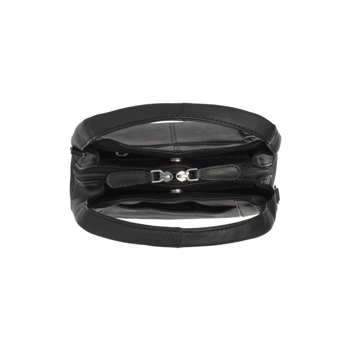 Lunera Full-Grain Leather Handbag para Mulher - Lateral Side Profile View Showing Sleeve Cut &amp; Athletic Taper Fit