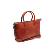 Tailored Rib Cuffs &amp; Hem Craftsmanship Construction Detail on Pergamino Full-Grain Leather Handbag para Mulher