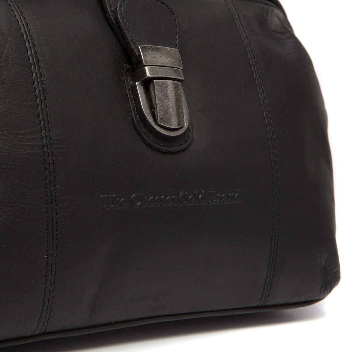 
Vista detalhada of Classic Collar & Heavy-Duty Zipper Hardware on Rachael Bolsa de mão em couro
