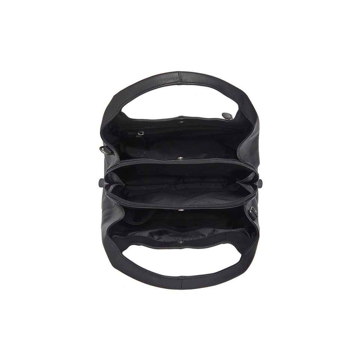 Tailored Rib Cuffs &amp; Hem Craftsmanship Construction Detail on Salina Full-Grain Leather Handbag para Mulher