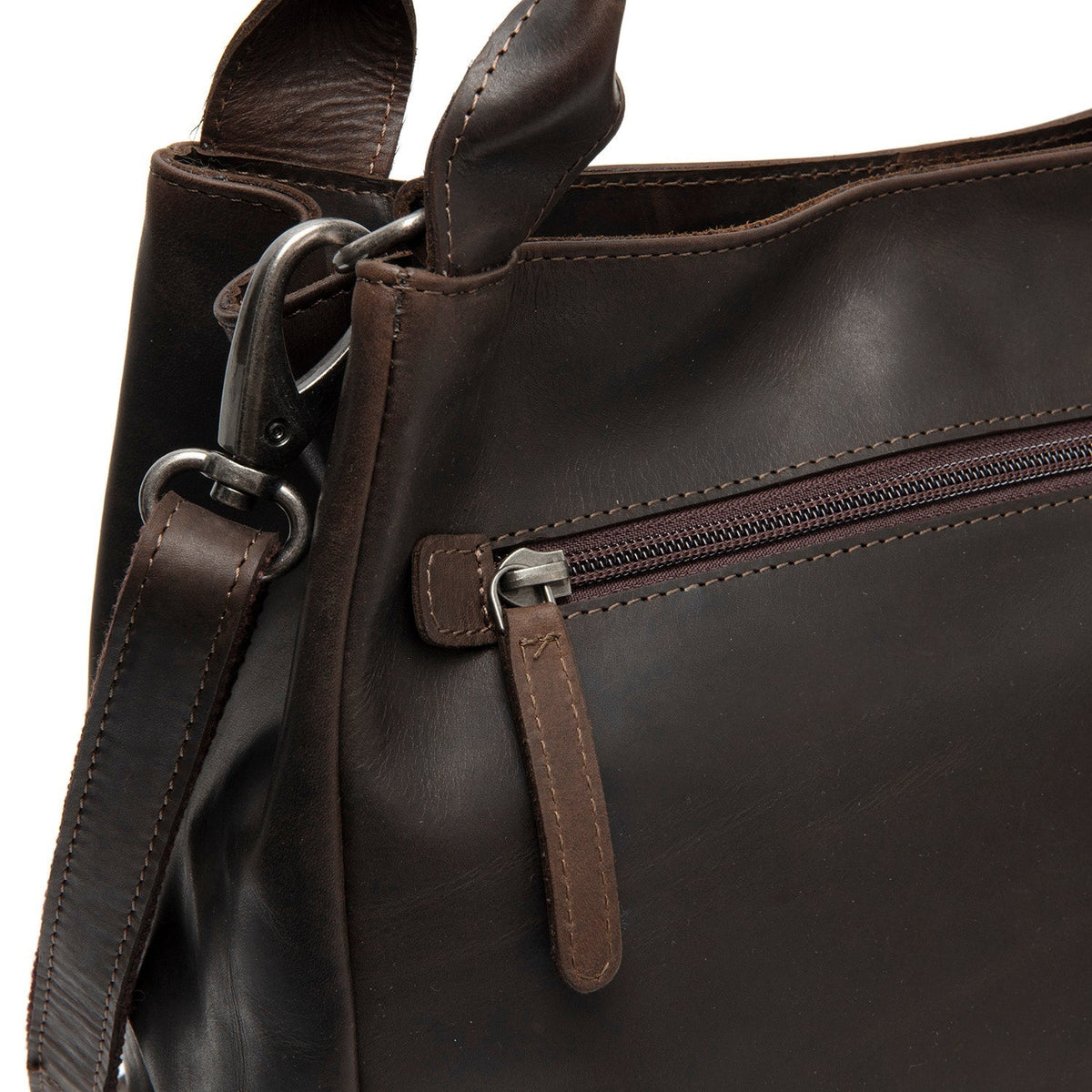 Tenara Full-Grain Leather Handbag para Mulher – alternate product view 3