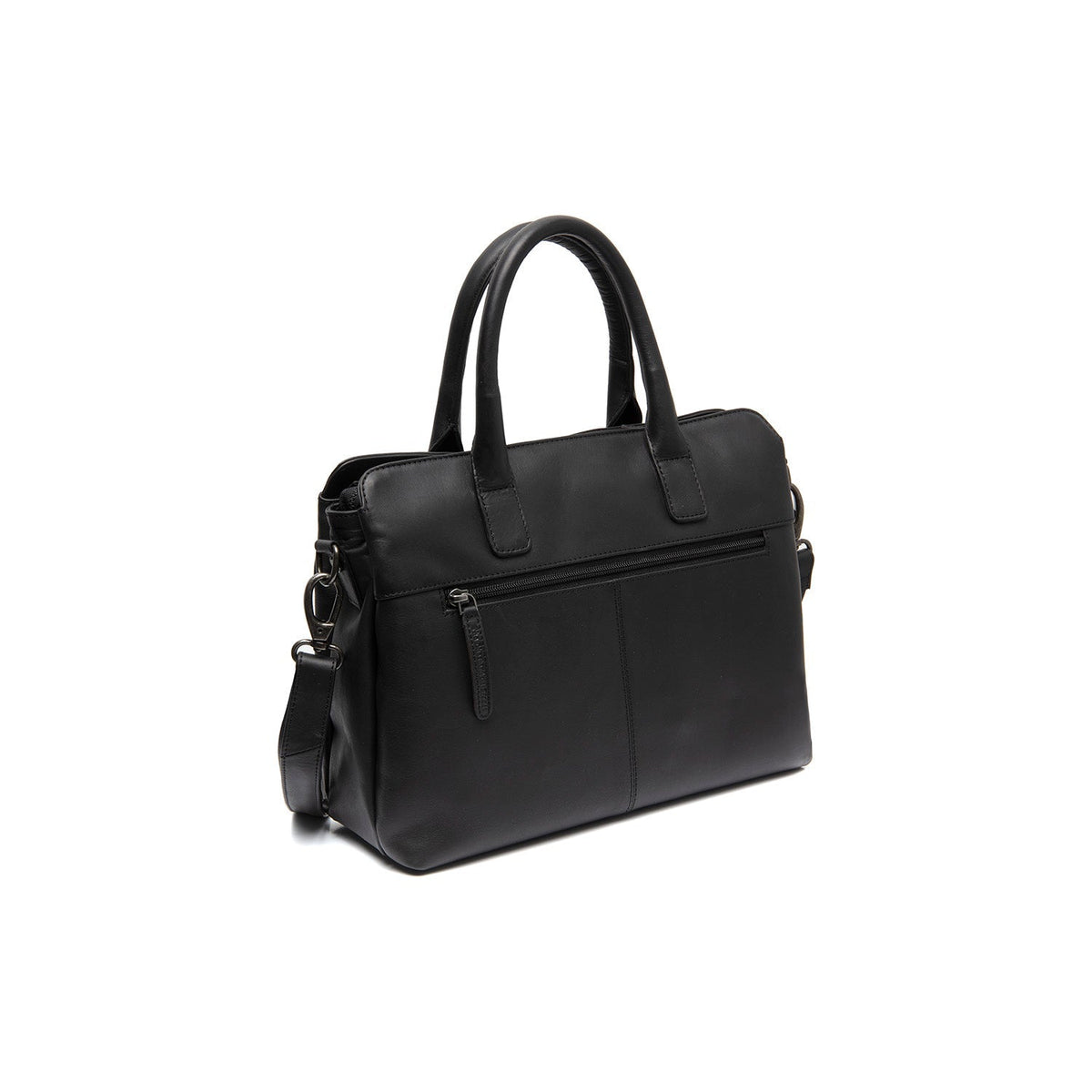 Tailored Rib Cuffs &amp; Hem Craftsmanship Construction Detail on Valmonte Full-Grain Leather Handbag para Mulher