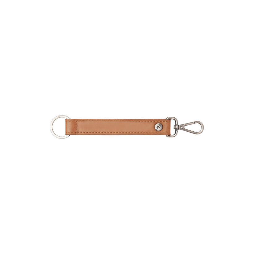 Leather Key Ring Conhaque para Mulher