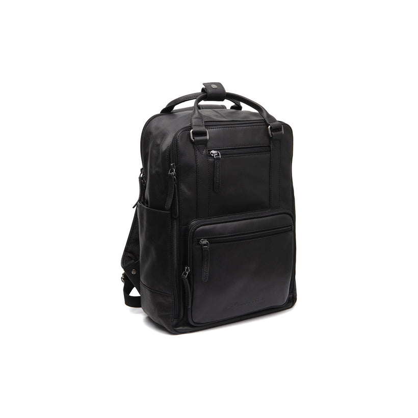 Calden Full-Grain Leather Laptop Backpack para Mulher