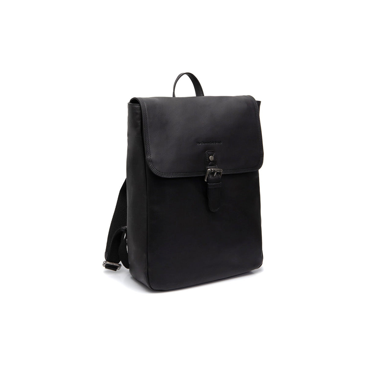 Farrow Full-Grain Leather Laptop Backpack para Mulher in Classic 100% Full-Grain Leather - Full Exterior Front Profile View | Buy Online