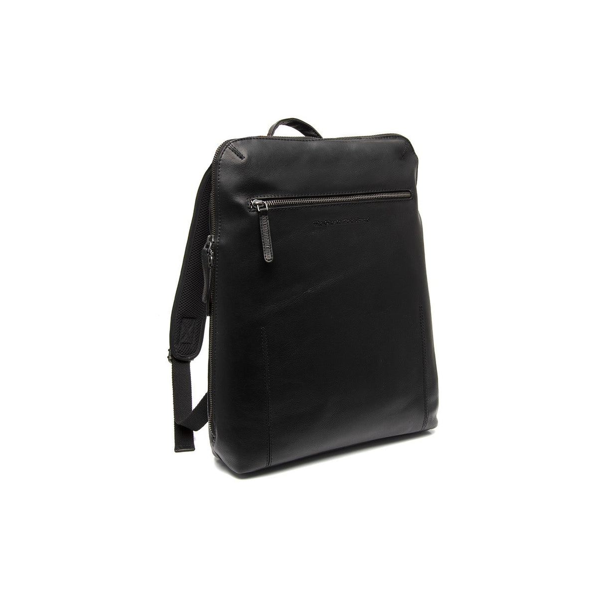 Filmore Full-Grain Leather Laptop Backpack em couro legítimo 100% flor integral - Full Exterior Vista frontal e silhueta ajustada | Comprar online