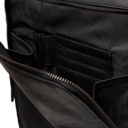 Solid Antique Brass Hardware &amp; Heavy-Duty Dual Zipper Detail on Jasper Full-Grain Leather Laptop Backpack para Mulher