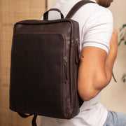 Jasper Full-Grain Leather Laptop Backpack para Mulher – alternate product view 2