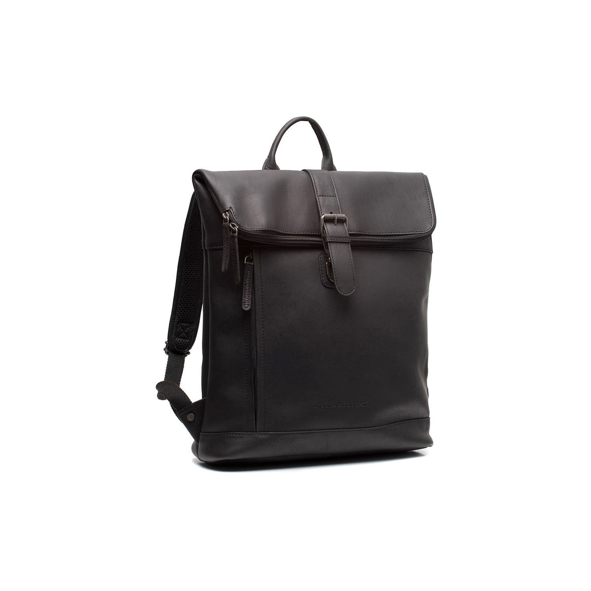 Larsson Full-Grain Leather Laptop Backpack para Mulher in Classic 100% Full-Grain Leather - Full Exterior Front Profile View | Buy Online