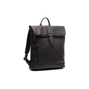 Larsson Full-Grain Leather Laptop Backpack para Mulher in Classic 100% Full-Grain Leather - Full Exterior Front Profile View | Buy Online
