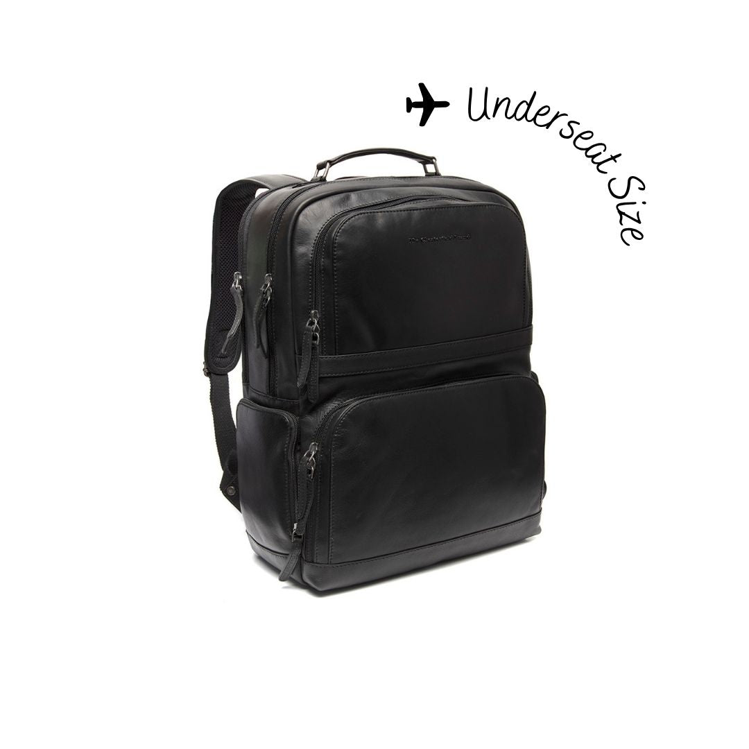 Lennox Full-Grain Leather Laptop Backpack para Mulher in Classic 100% Full-Grain Leather - Full Exterior Front Profile View | Buy Online