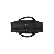 Solid Antique Brass Hardware &amp; Heavy-Duty Dual Zipper Detail on Boston Full-Grain Leather Laptop Bag para Homem