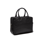 Boston Full-Grain Leather Laptop Bag para Homem in Classic 100% Full-Grain Leather - Full Exterior Front Profile View | Buy Online
