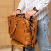 Boston Full-Grain Leather Laptop Bag para Homem – alternate product view 3