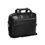 Calvi Full-Grain Leather Laptop Bag para Mulher in Classic 100% Full-Grain Leather - Full Exterior Front Profile View | Buy Online