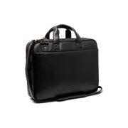 Iseo Full-Grain Leather Laptop Bag para Homem in Classic 100% Full-Grain Leather - Full Exterior Front Profile View | Buy Online
