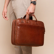Iseo Full-Grain Leather Laptop Bag para Homem – alternate product view 3