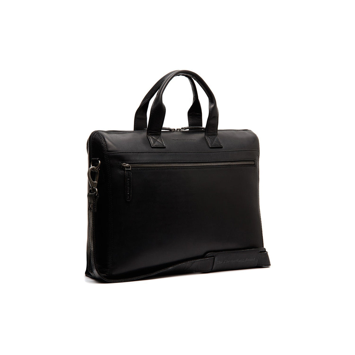 Levanto Full-Grain Leather Laptop Bag para Mulher in Classic 100% Full-Grain Leather - Full Exterior Front Profile View | Buy Online