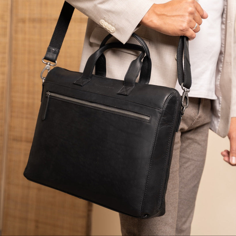 Levanto Full-Grain Leather Laptop Bag para Mulher
