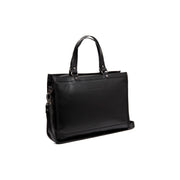 Manly Full-Grain Leather Laptop Bag para Mulher in Classic 100% Full-Grain Leather - Full Exterior Front Profile View | Buy Online