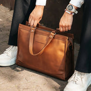 Manly Full-Grain Leather Laptop Bag para Mulher – alternate product view 2