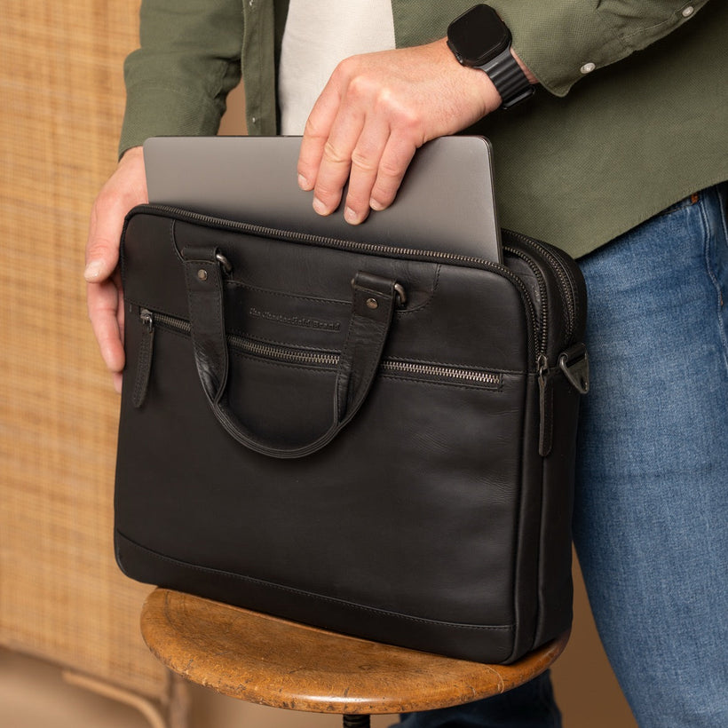 Montara Full-Grain Leather Laptop Bag para Mulher